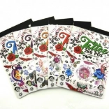 Tatouages temporaires en bloc – 280 pièces, assortiment de motifs