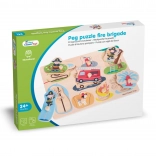 Puzzle en bois Pompiers - 8 pcs