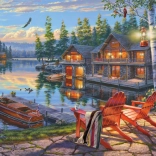 Puzzle Rives du lac, New York 1000 pièces de Schmidt