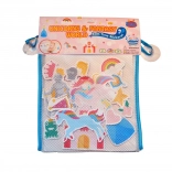 Autocollants de bain en mousse licornes avec filet de rangement