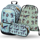 BAAGL set scolaire 3 pcs HARRY POTTER animaux fantastiques – sac à dos, trousse et sac