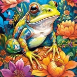 Puzzle Grenouille Florale 1000 pièces