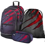 Baagl set scolaire Core Lava – sac à dos, trousse et sac