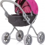 Poussette landau pour poupées Chipolino Daisy Grey/Pink
