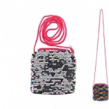 Sac à main avec paillettes changeantes de couleurs