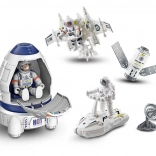 Set spatial avec fusée et 2 figurines d’astronautes