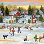 Puzzle Patinage du soir 1000 pièces EUROGRAPHICS