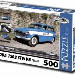 Puzzle Retro-Auta Škoda 1202 STW VB 500 pièces