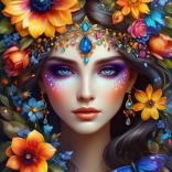 Puzzle Femme Florale 1000 pièces