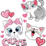 Autocollants Adorables Chats feuille à repasser