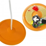 Balançoire ronde en assiette pour enfants, orange