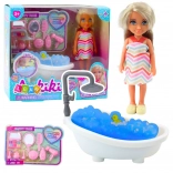 Set Mini Poupée Ankiki avec Baignoire Soin et Accessoires