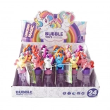 Bâton à bulles avec licorne 2-en-1 – bulles et jouet amovible