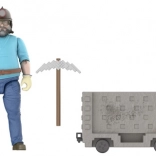 Minecraft Steve du film avec chariot de mine – figurine articulée avec wagonnet