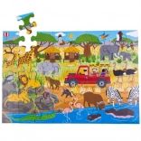 Puzzle de sol Aventure africaine 48 pièces