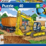 Puzzle Pelleteuse 40 pièces avec modèle SIKU