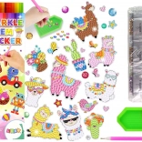 Kit DIY d’autocollants Lamas en art diamant