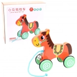 Cheval à tirer en bois 16 cm