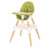 Chaise haute 3-en-1 NEW BABY Grace, verte