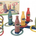 Jeu de lancer d’anneaux sur bouteilles avec comptage des points, 10 pièces