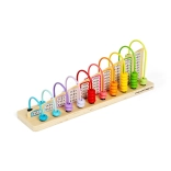 Abacus arc-en-ciel en bois pour enfants