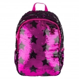 Sac à dos scolaire avec paillettes et motif d'étoiles