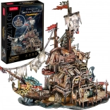 Puzzle 3D Port pirate de Tortuga 218 pièces