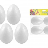 Œufs décoratifs en polystyrène 8 cm, 4 pcs