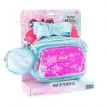 Sac à main fille GIRABRILLA bleu Puff à paillettes