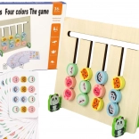 Jeu éducatif en bois quatre couleurs animaux