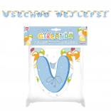 Guirlande en papier 'Tous nos vœux' bleue