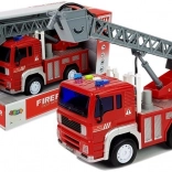 Camion de Pompiers avec Transmission à Friction et Effets Sonores