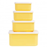 Ensemble de quatre boîtes à goûter motif amis des animaux