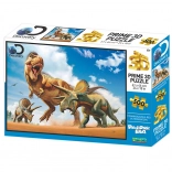 Puzzle 3D T-Rex vs Triceratops 500 pièces