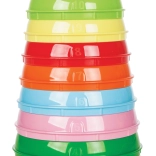 Jeu de construction pyramide gobelets colorés