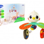 Mobile musical pour lit et poussette avec oiseaux colorés
