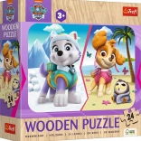 Puzzle en bois 24 pièces pour filles Pat'Patrouille