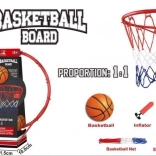 Panier de basket en métal 1:1 avec filet, ballon et pompe