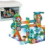 Piste lumineuse magnétique pour billes