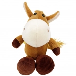 Cheval en peluche avec ventouse marron 23 × 12 cm