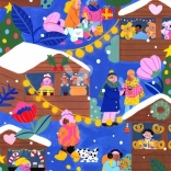 Puzzle marché de Noël 500 pièces