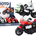 Moto de Police 1:10 Lumières Sons Blanc Rouge