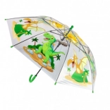 parapluie enfant transparent avec dinosaures, automatique, 64 cm