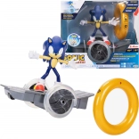 Set JAKKS SONIC THE HEDGEHOG – figurine sur véhicule télécommandé avec anneau