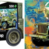 Puzzle Eurographics en boîte métallique Jeep militaire 550 pièces