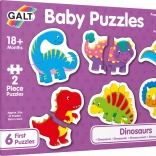 Baby puzzle dinosaures 6×2 pièces GALT