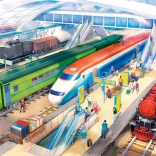 Puzzle 100 pièces Gare ferroviaire