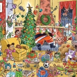 puzzle familial Cobble Hill Attraper le Père Noël 350 pièces
