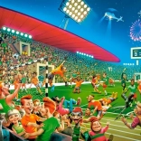 Puzzle Castorland Collection d'Art : Championnat de football 4000 pièces