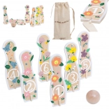 Quilles en bois pour enfants 6 pcs avec balle CLASSIC WORLD